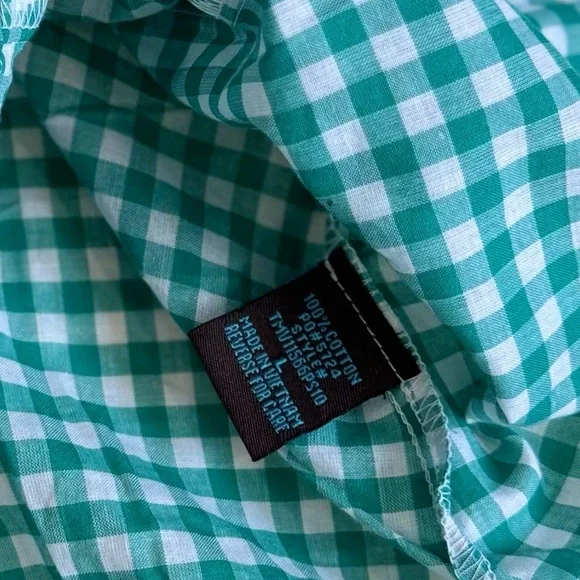 VTG F21 Twenty one Short Sleeve Gingham Button Down Shirt - Large - 100% Cotton - Picture 3 of 8